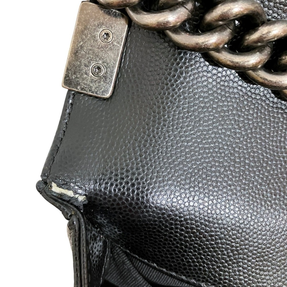 Chanel Boy Shoulder Bag, V-stitch, Caviar Leather, A67086 - Picture 7 of 9